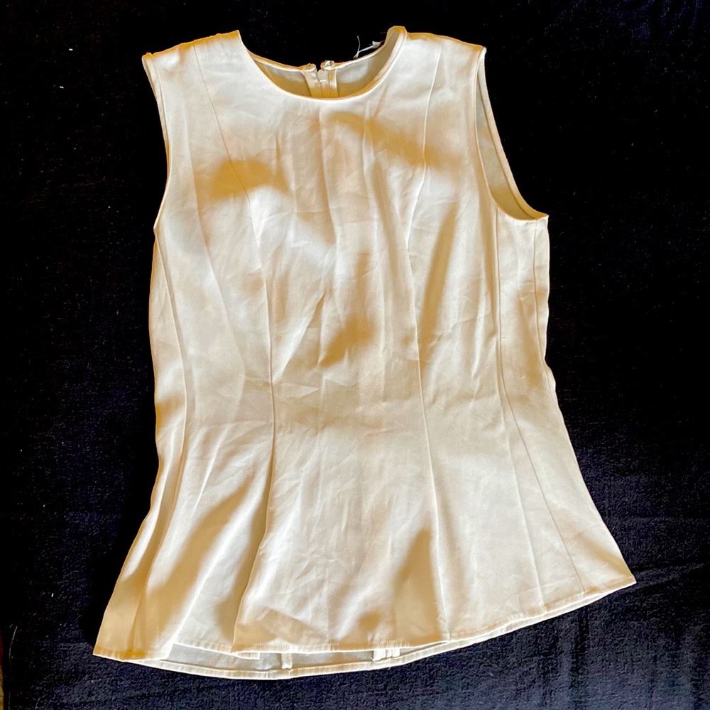 Ann Taylor white sleeveless blouse
